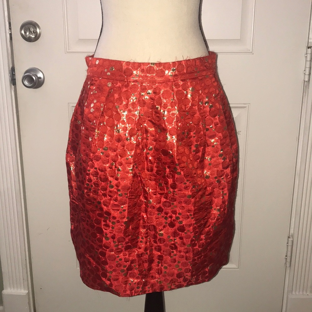 Anthropologie Lauren moffatt crimson bubble skirt